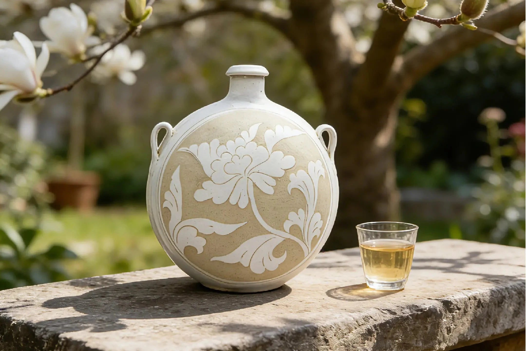 When Magnolia Petals Meet Kiln-Fired Clay Summary
