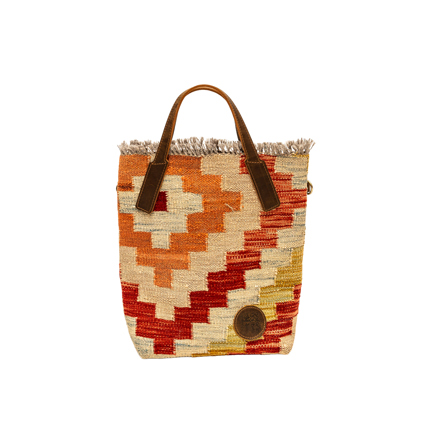 Geometric Totem | Hand-Woven Naturally Dyed Wool Textile Handbag