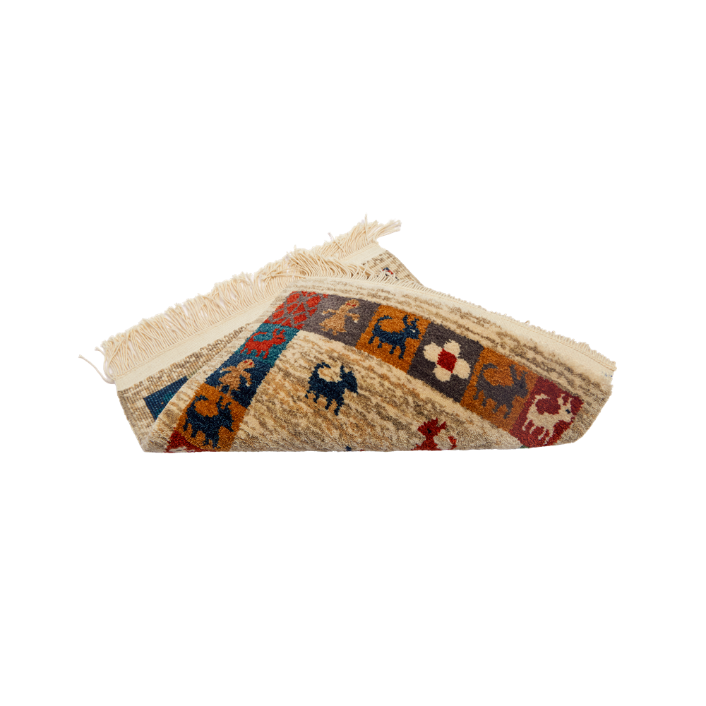 Nomadic Echoes | Hand-Knotted Ningxia Tan Sheep Wool Rug