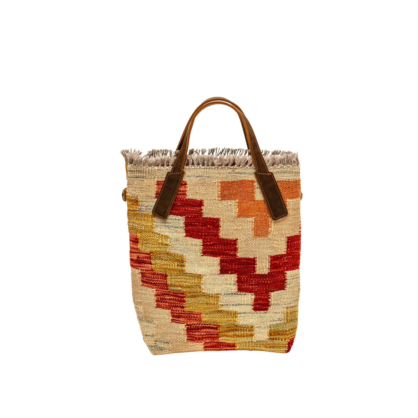 Geometric Totem | Hand-Woven Naturally Dyed Wool Textile Handbag