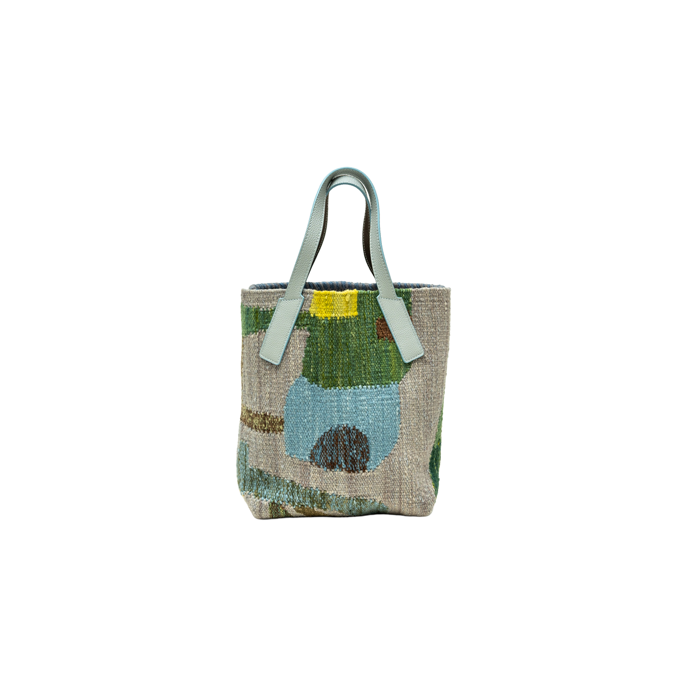 Mediterranean Breeze | Hand-Woven Naturally Dyed Wool Textile Handbag