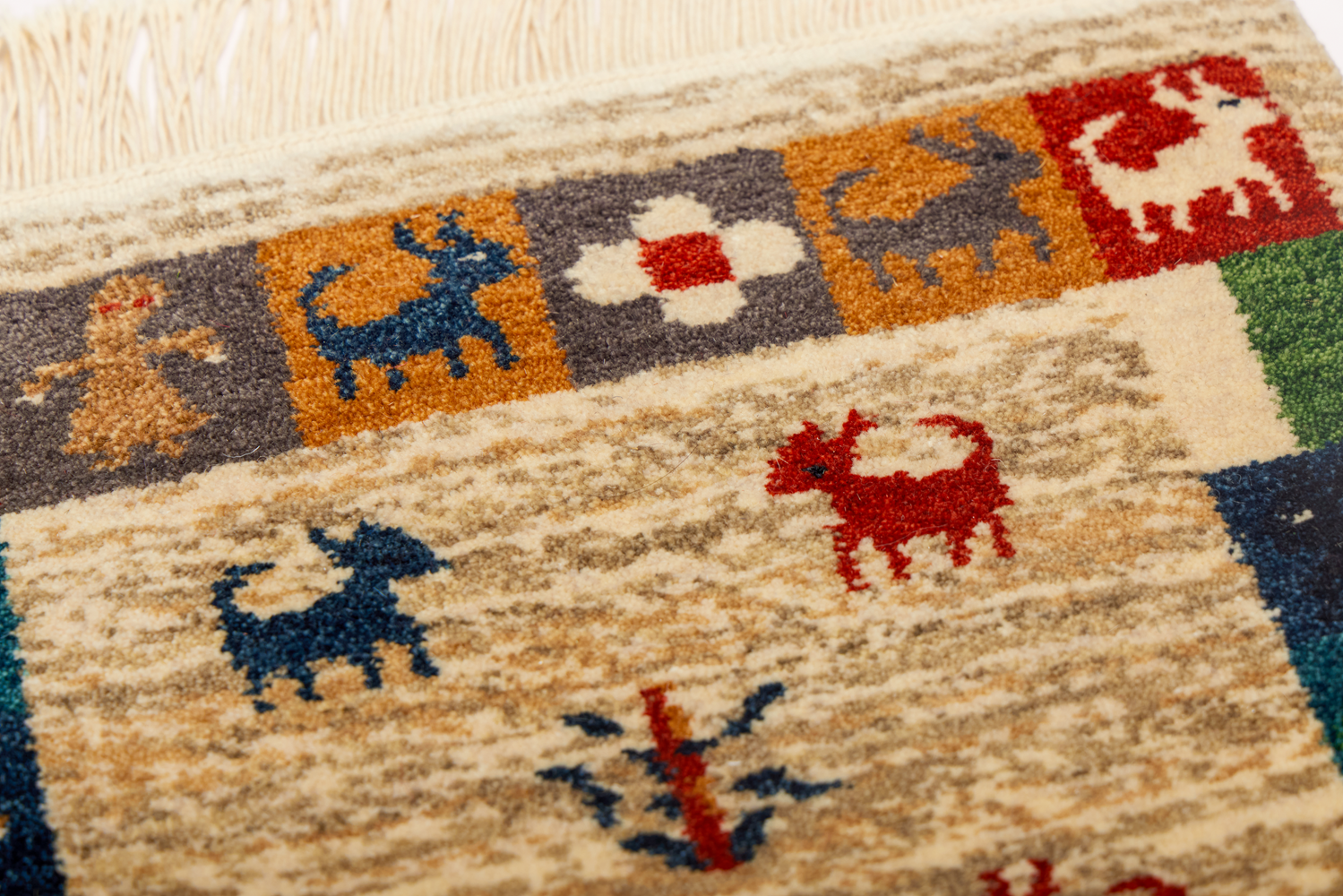 Nomadic Echoes | Hand-Knotted Ningxia Tan Sheep Wool Rug