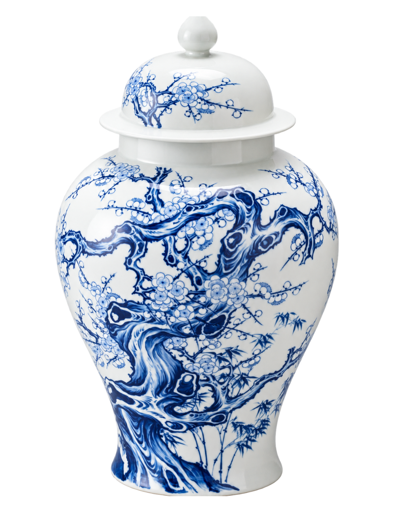 Huashan Zhuoyin Underglaze Plum Blossom General Jar