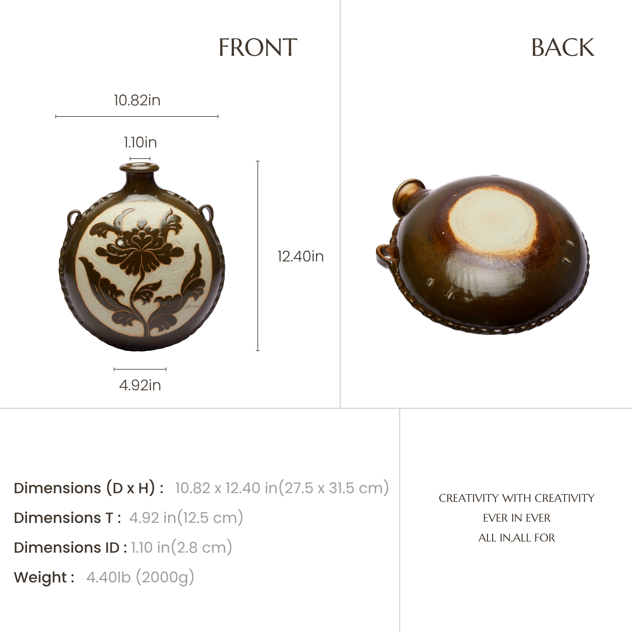 Desert Bloom | Hand-Carved Yellow River Clay Heritage Vase