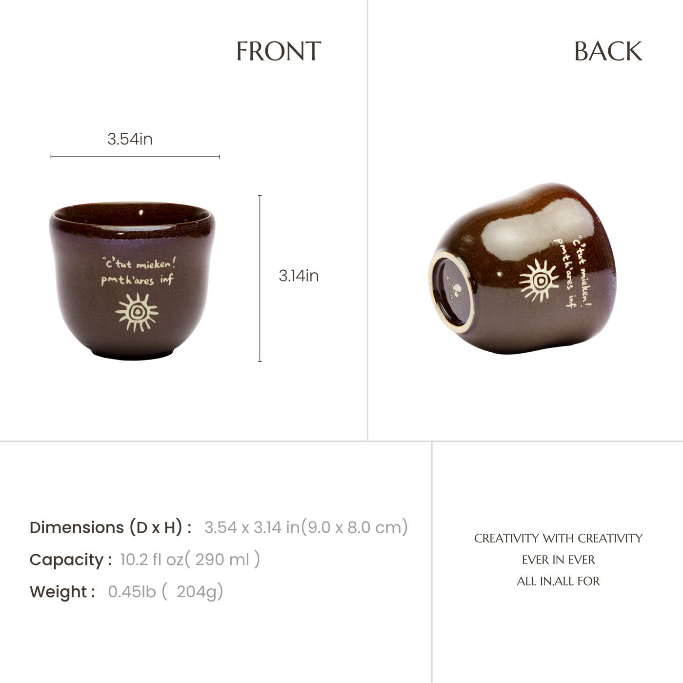 The Sun | Hand-Carved Xixia Heritage Coffee Mug