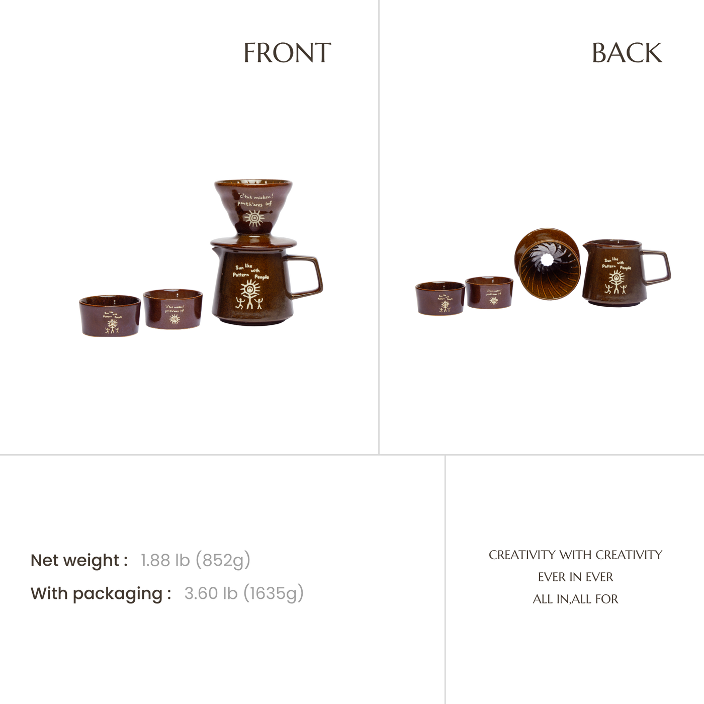 The Dancer | Hand-Carved Xixia Heritage Coffee Pour-Over Set