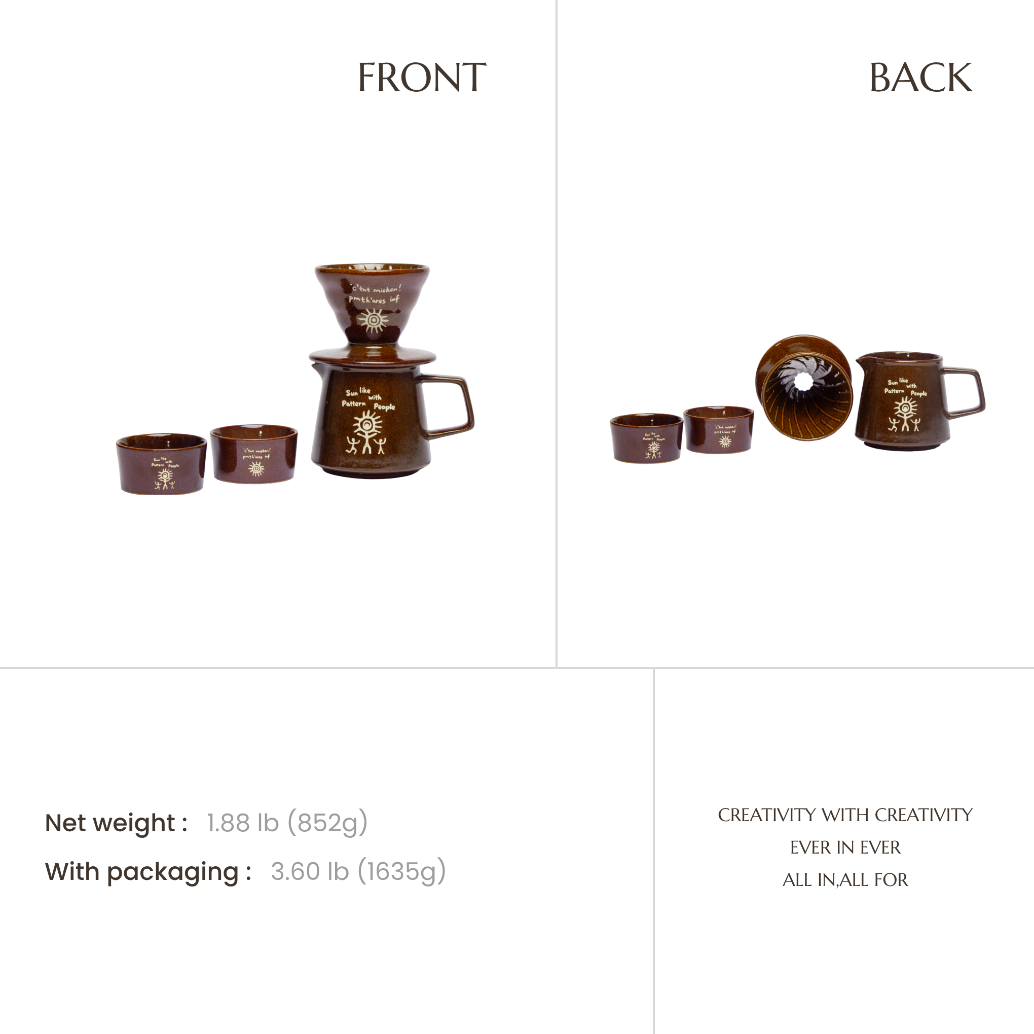 The Dancer | Hand-Carved Xixia Heritage Coffee Pour-Over Set