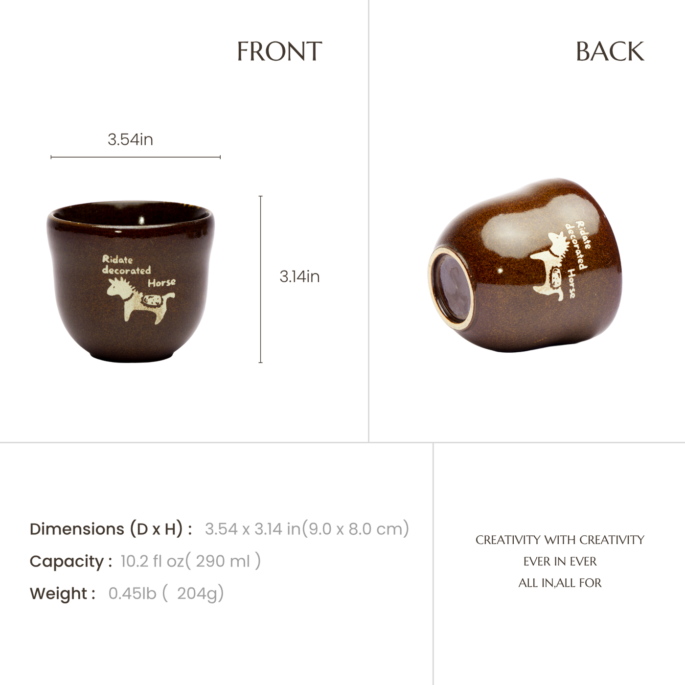 The Pony | Hand-Carved Xixia Heritage Coffee Mug