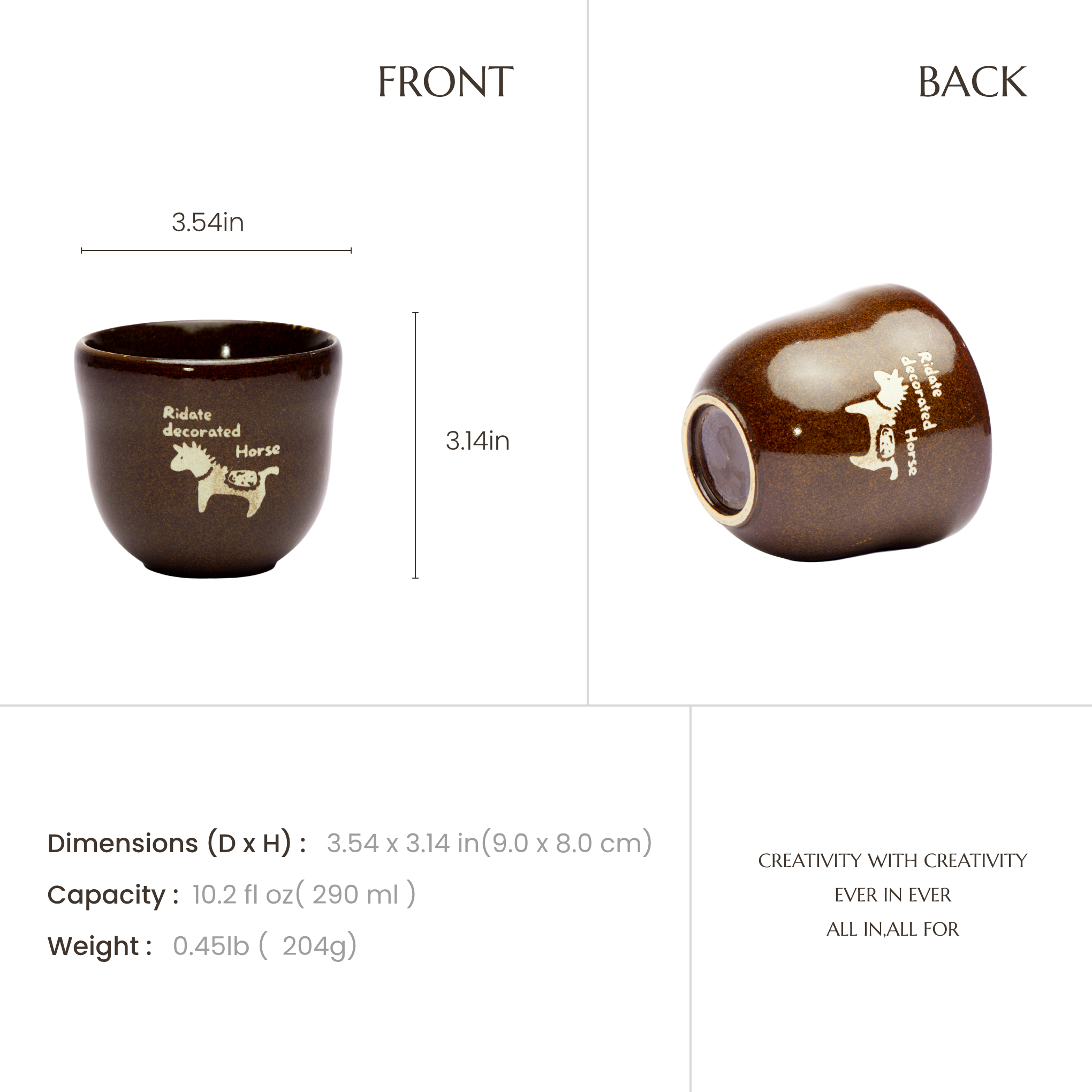 The Pony | Hand-Carved Xixia Heritage Coffee Mug