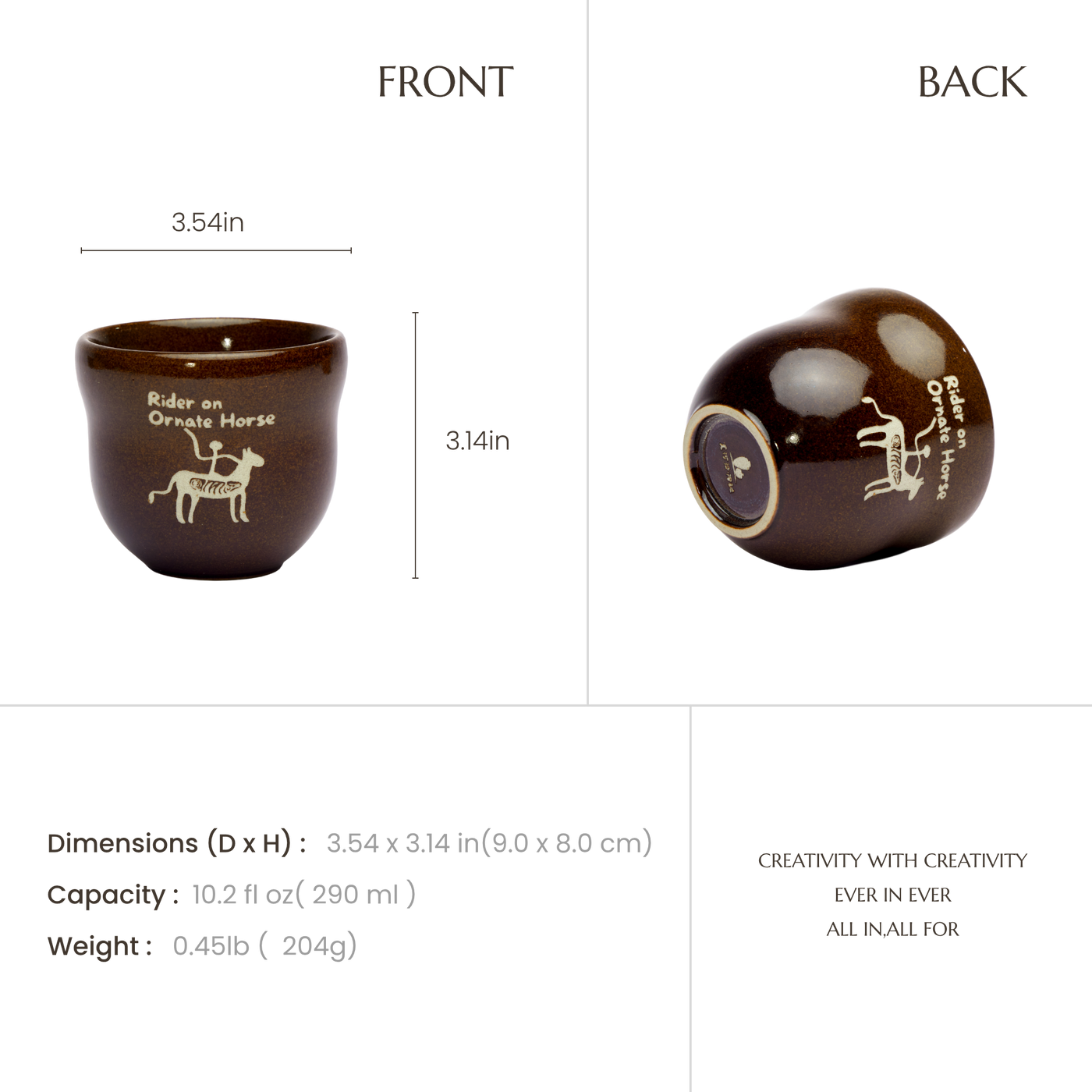 The Rider | Hand-Carved Xixia Heritage Coffee Mug