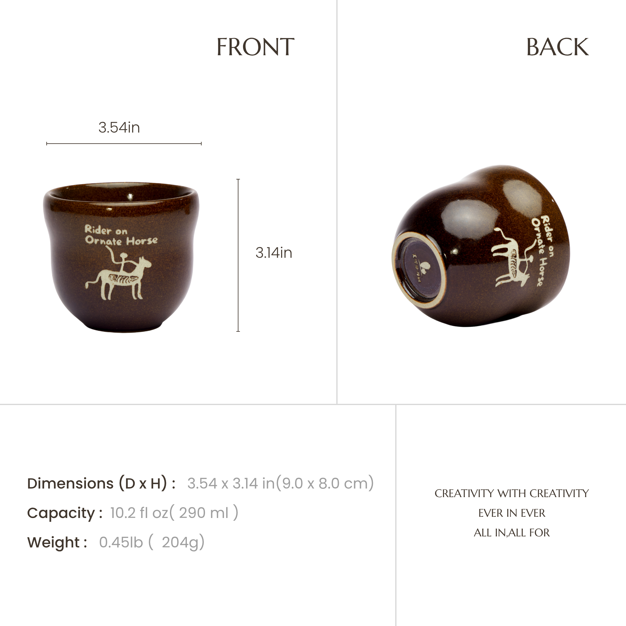 The Rider | Hand-Carved Xixia Heritage Coffee Mug