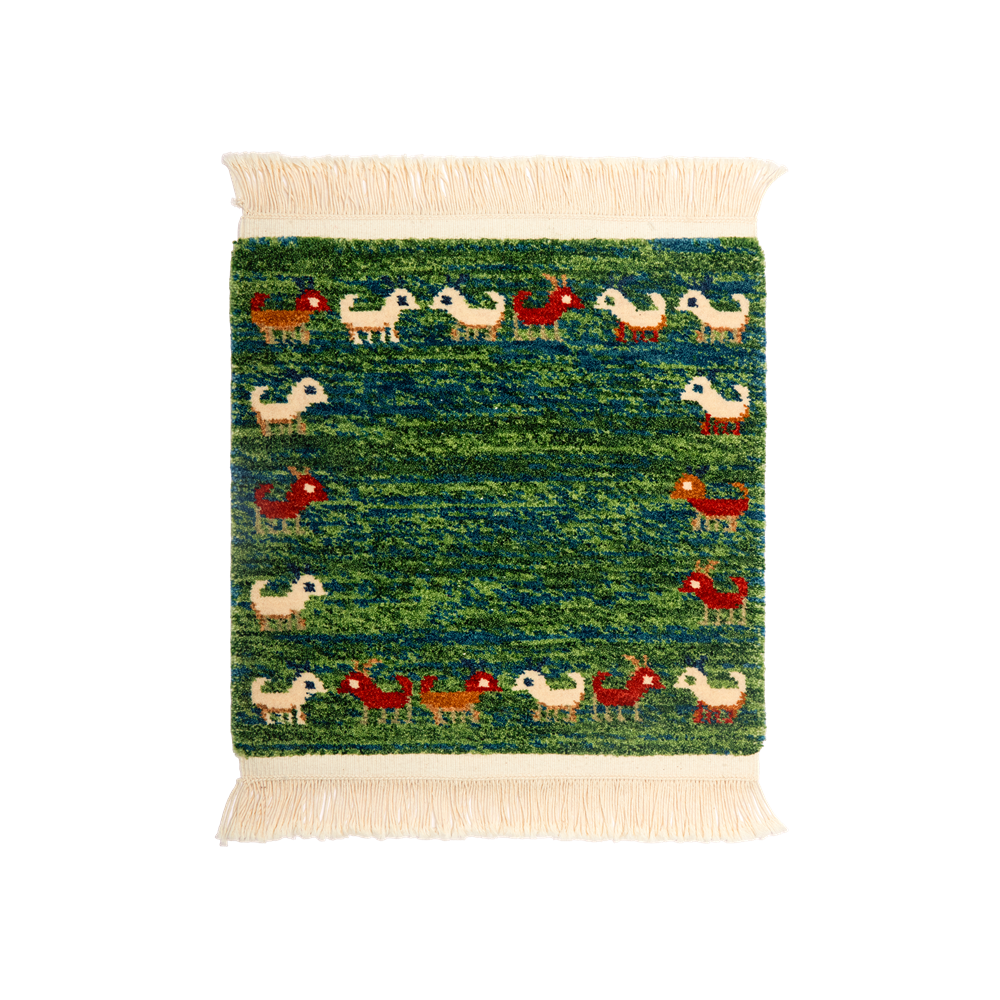 Steppe Harmony | Hand-Knotted Ningxia Tan Sheep Wool Rug