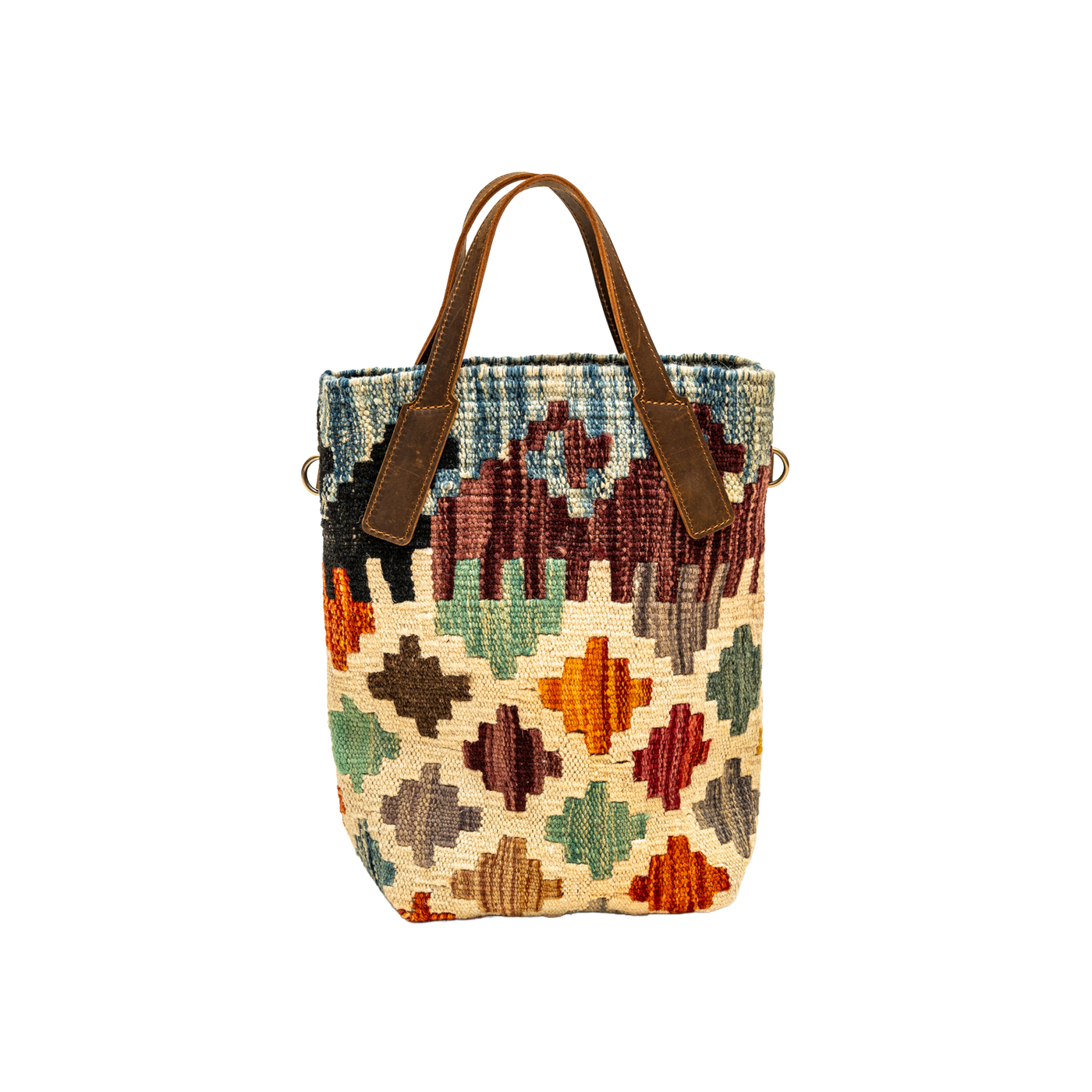 Geometric Totem | Hand-Woven Naturally Dyed Wool Textile Handbag