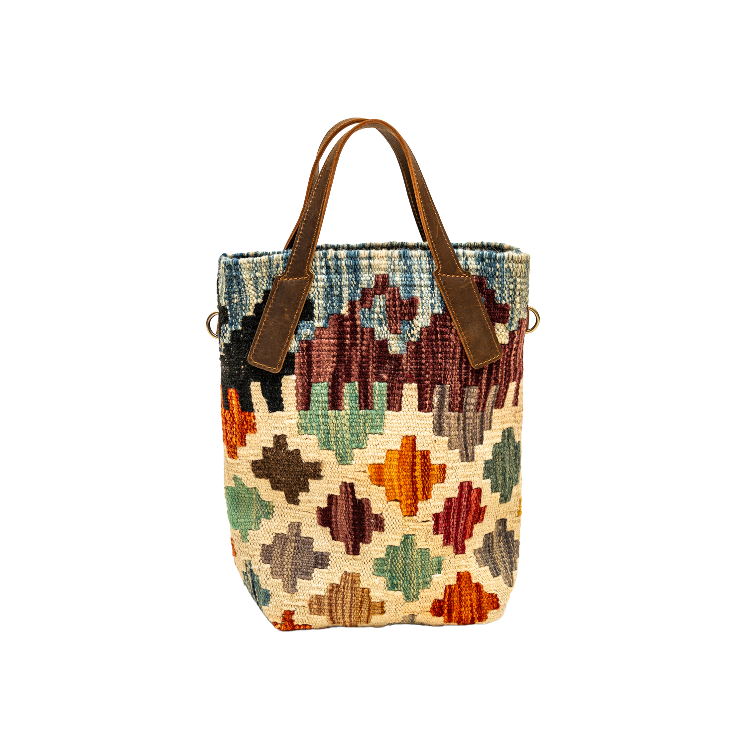 Geometric Totem | Hand-Woven Naturally Dyed Wool Textile Handbag