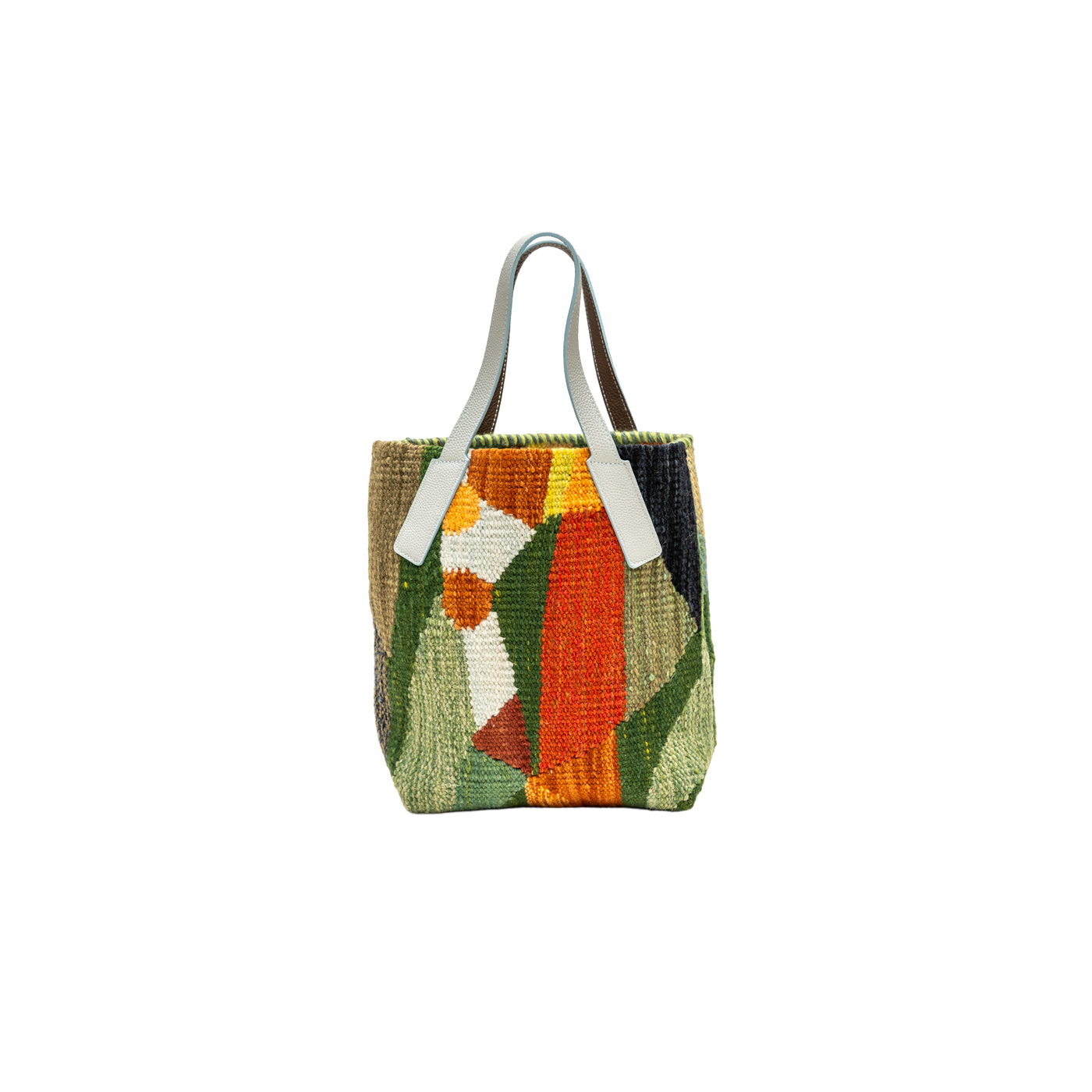 Mediterranean Breeze | Hand-Woven Naturally Dyed Wool Textile Handbag