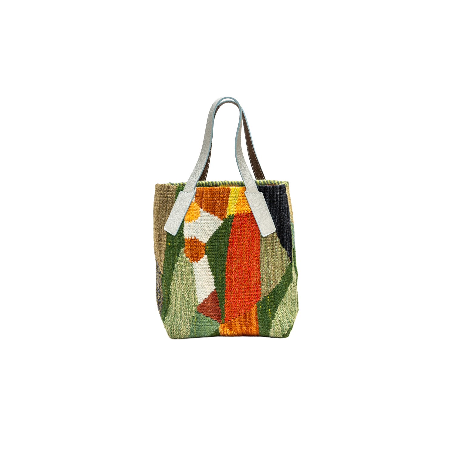 Mediterranean Breeze | Hand-Woven Naturally Dyed Wool Textile Handbag