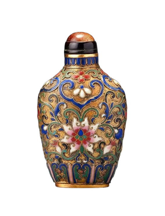 Blue and green
bamboo woven bottle