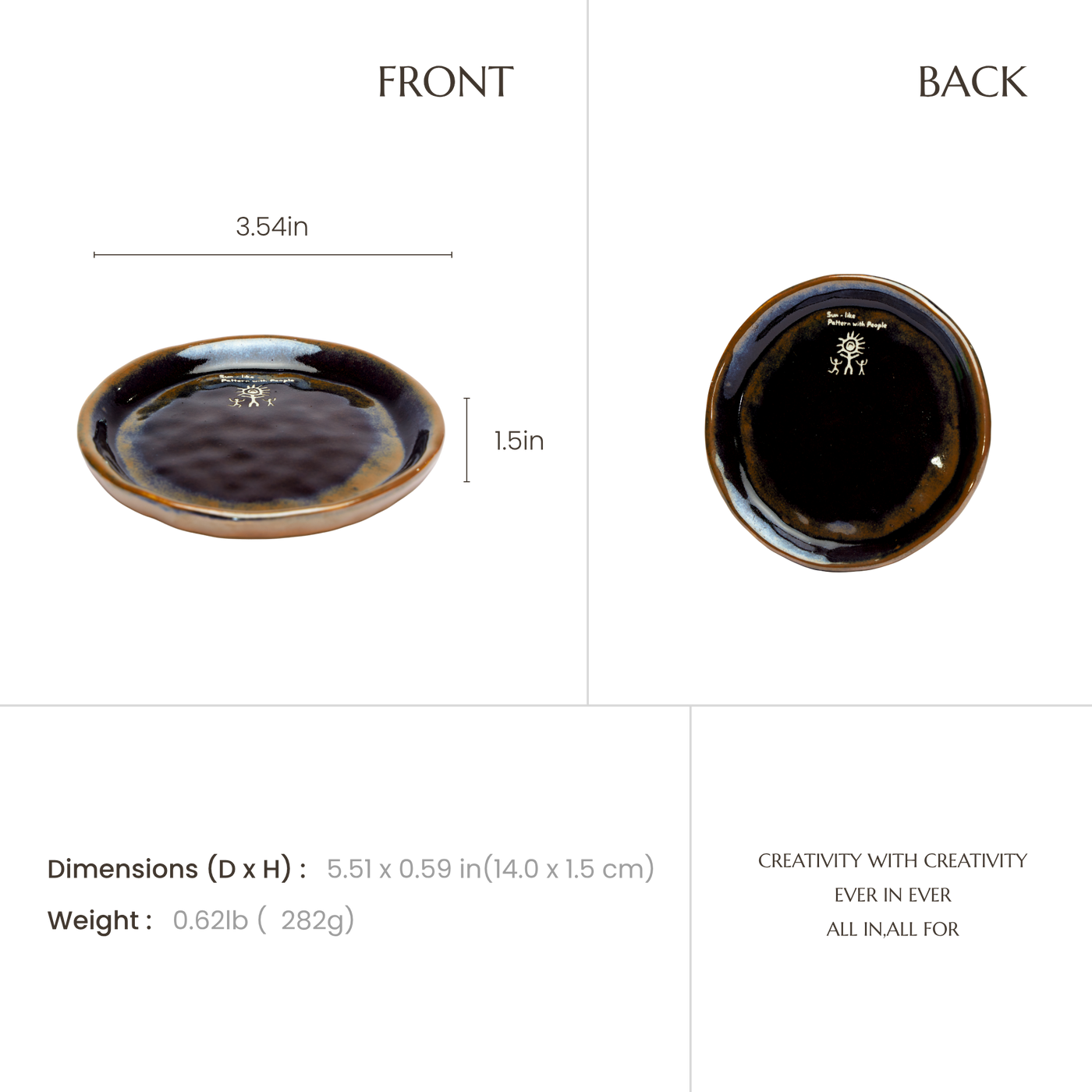 The Dancer | Hand-Carved Xixia Heritage Ceramic Saucer