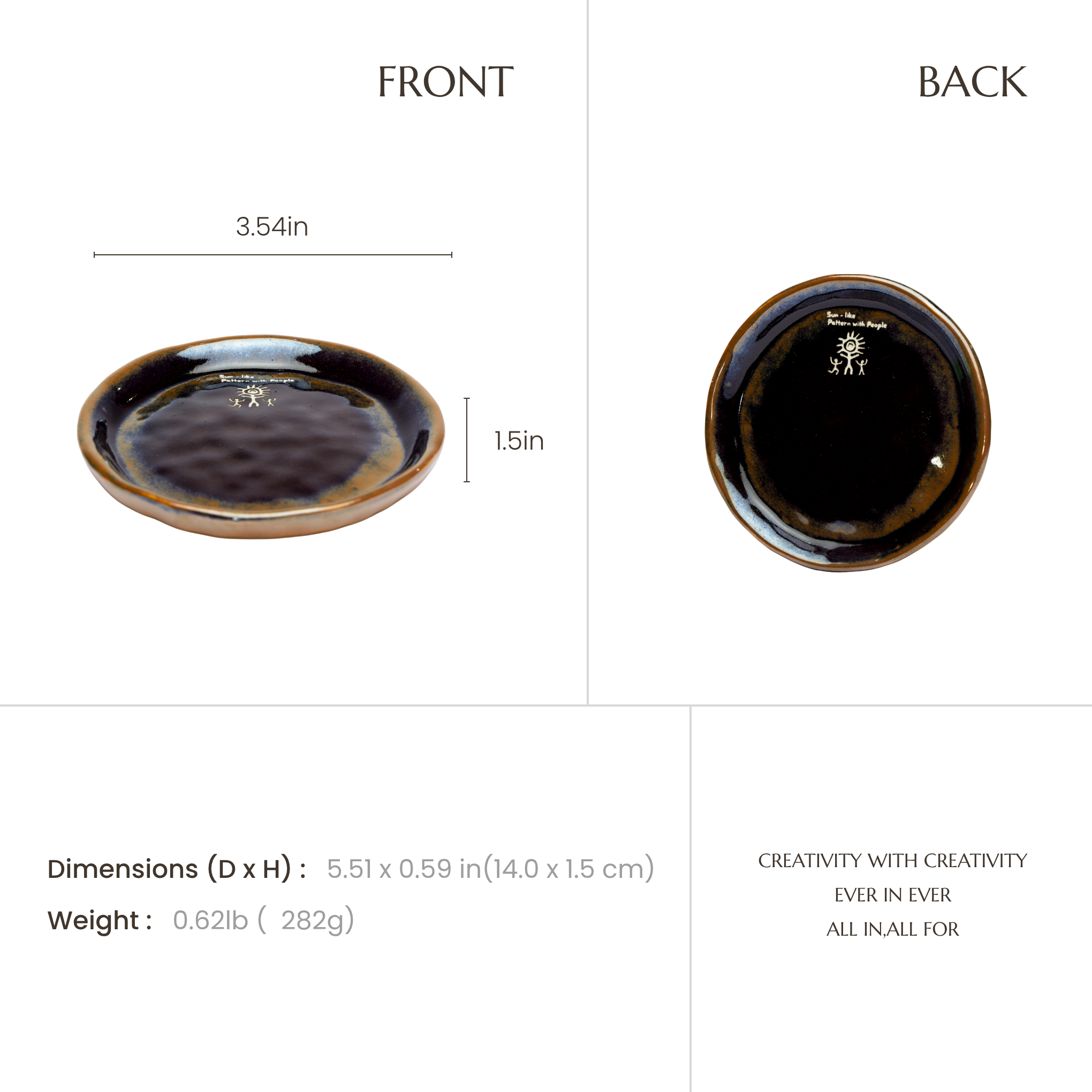 The Dancer | Hand-Carved Xixia Heritage Ceramic Saucer