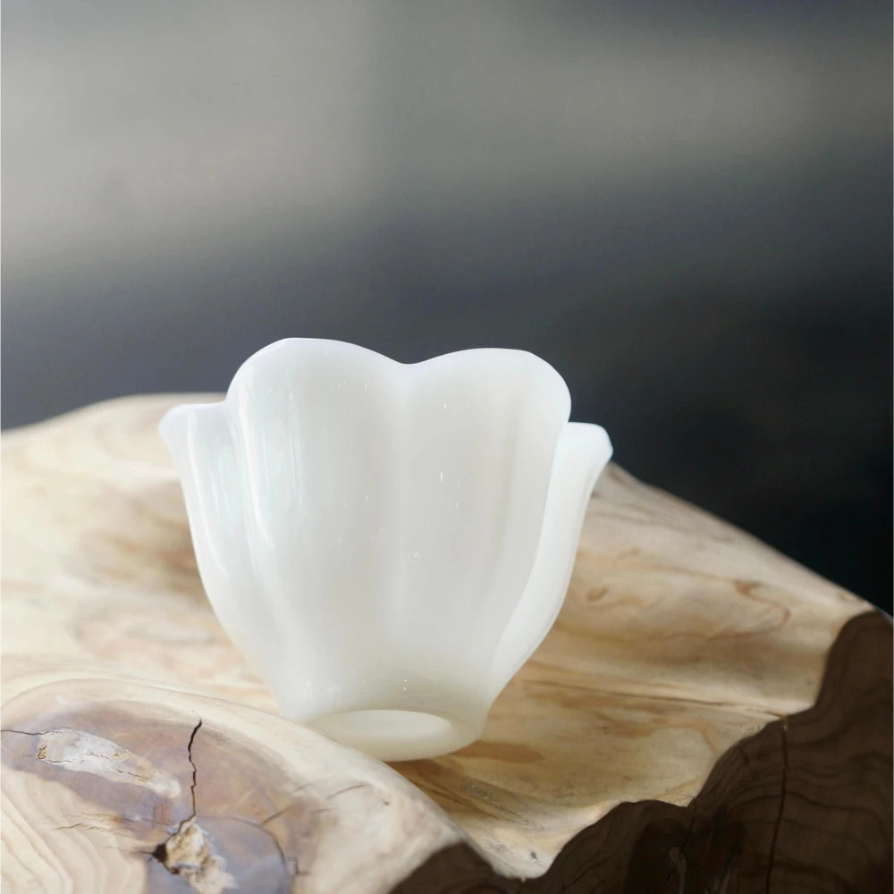 Jade Blossom | Handcrafted Dehua White Porcelain Tea Cup