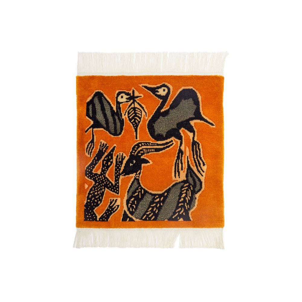 Amber Hunt | Hand-Knotted Ningxia Tan Sheep Wool Rug