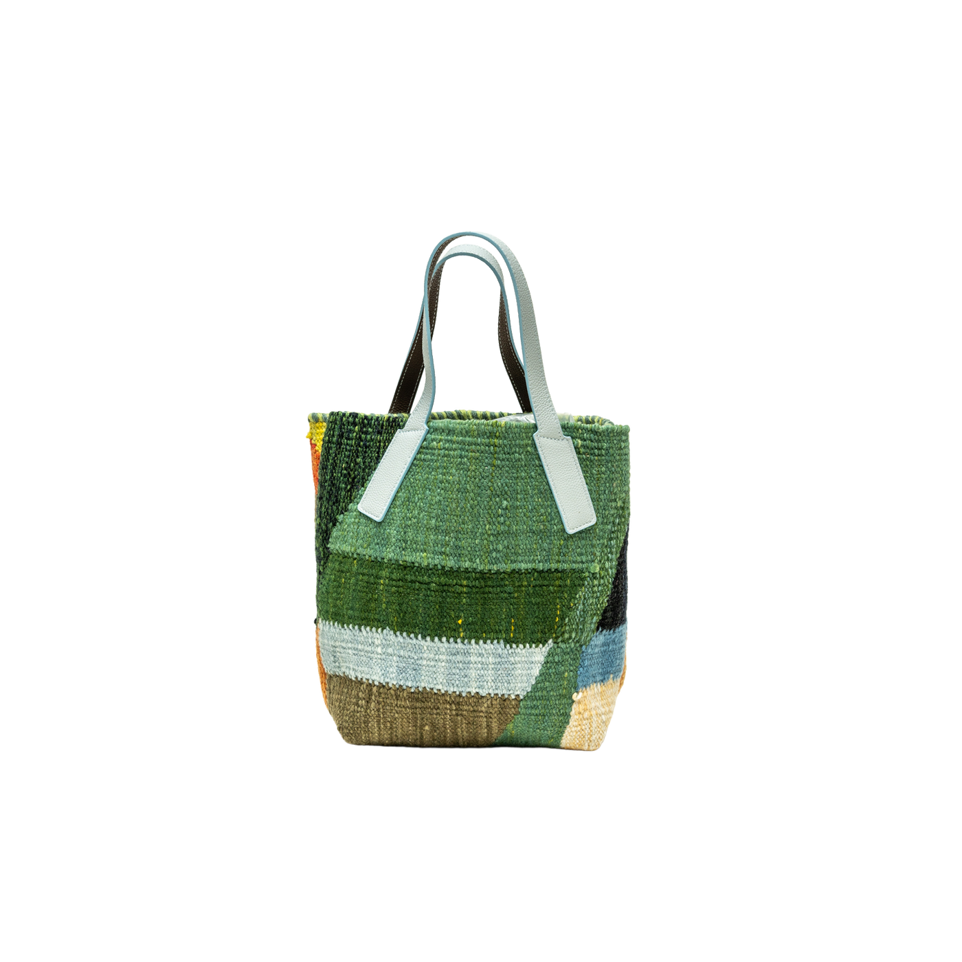 Mediterranean Breeze | Hand-Woven Naturally Dyed Wool Textile Handbag