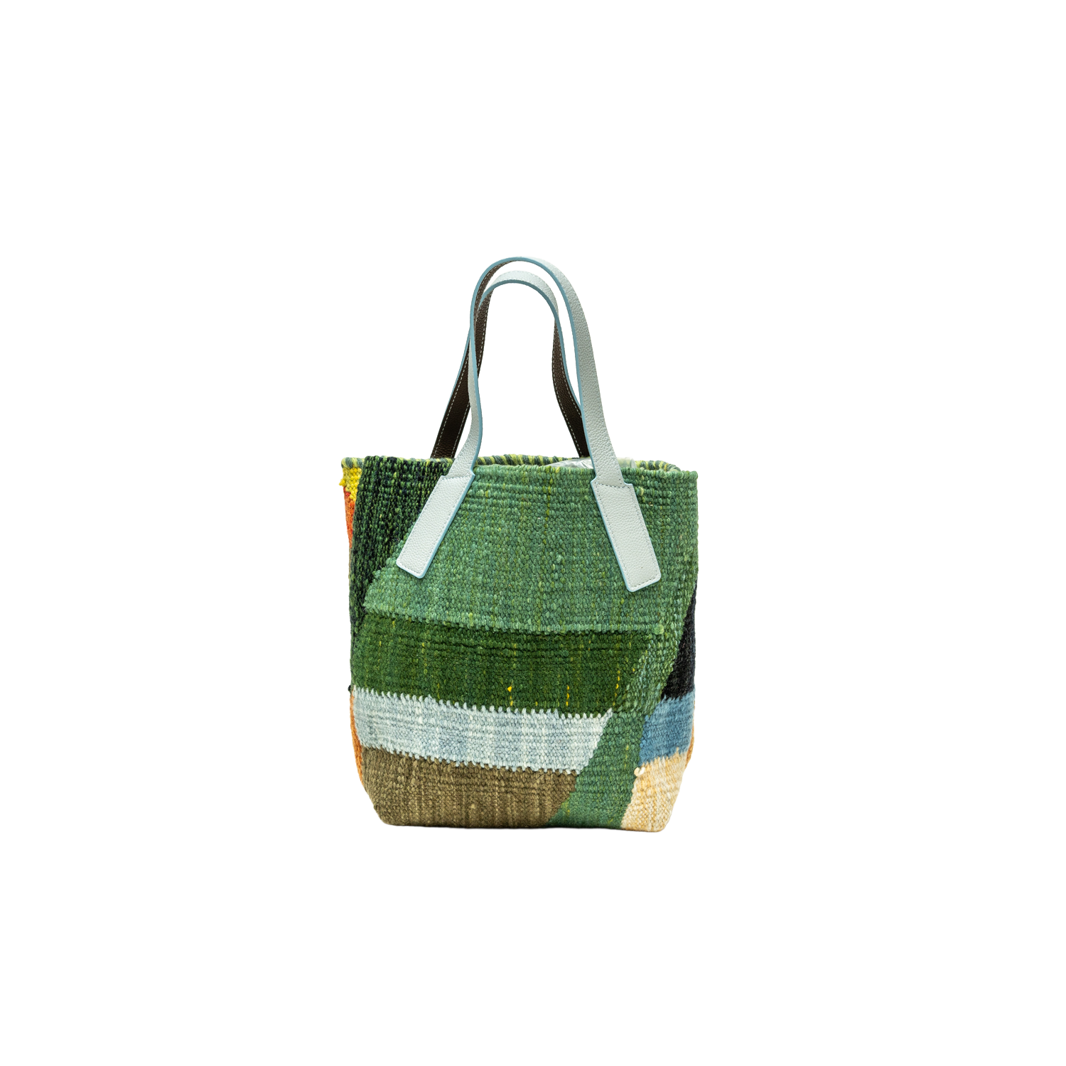 Mediterranean Breeze | Hand-Woven Naturally Dyed Wool Textile Handbag