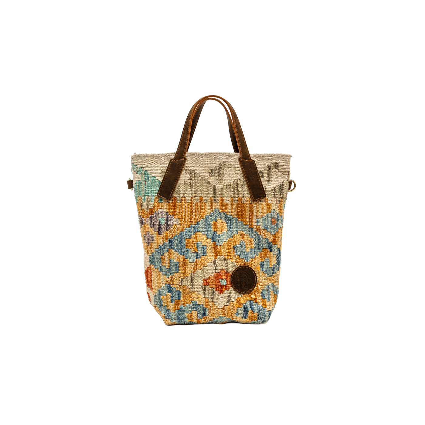 Geometric Totem | Hand-Woven Naturally Dyed Wool Textile Handbag