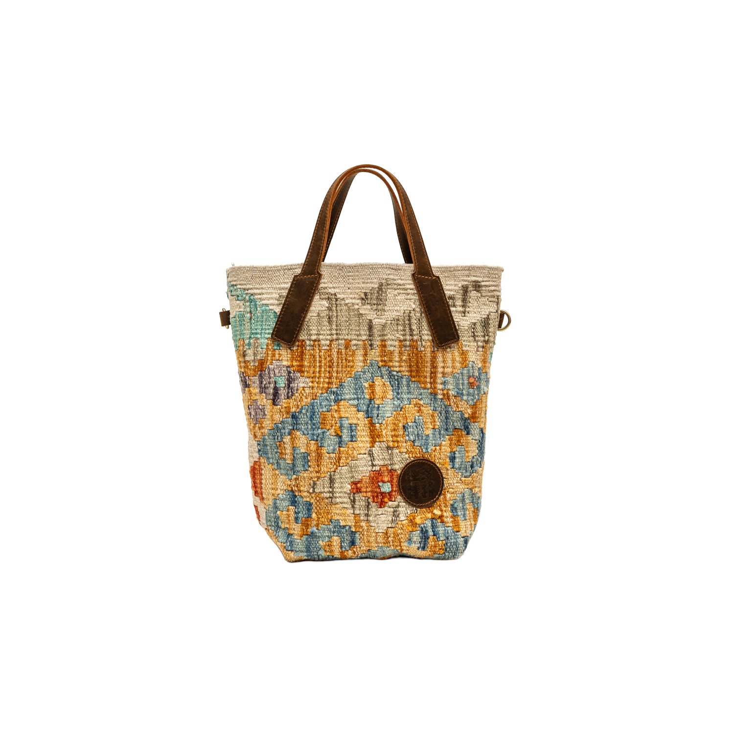 Geometric Totem | Hand-Woven Naturally Dyed Wool Textile Handbag