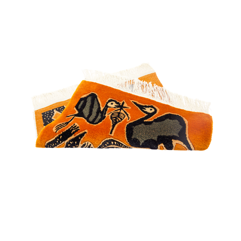 Amber Hunt | Hand-Knotted Ningxia Tan Sheep Wool Rug