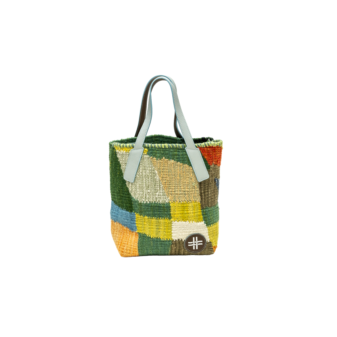 Mediterranean Breeze | Hand-Woven Naturally Dyed Wool Textile Handbag