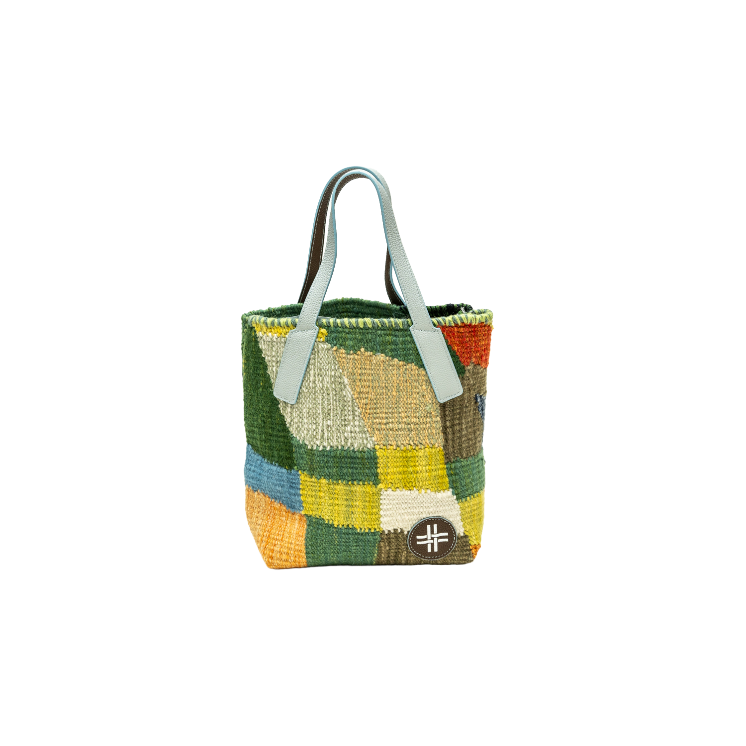 Mediterranean Breeze | Hand-Woven Naturally Dyed Wool Textile Handbag
