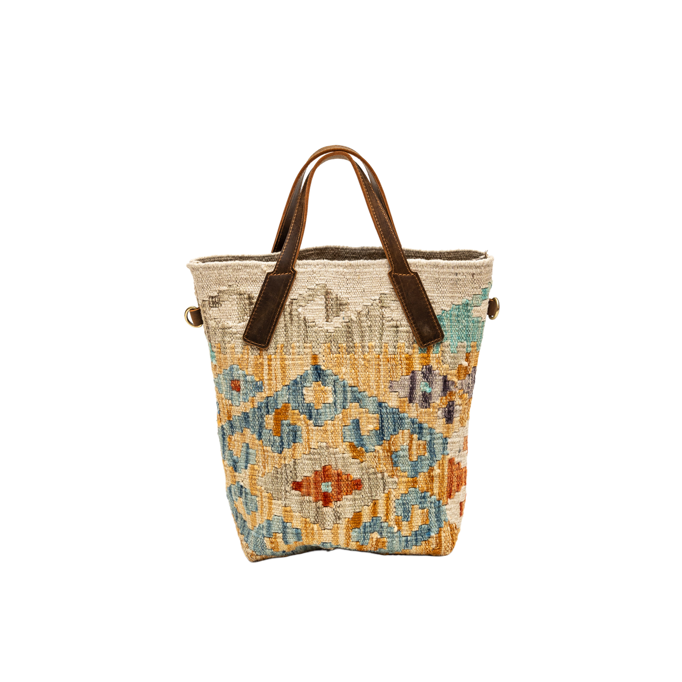 Geometric Totem | Hand-Woven Naturally Dyed Wool Textile Handbag