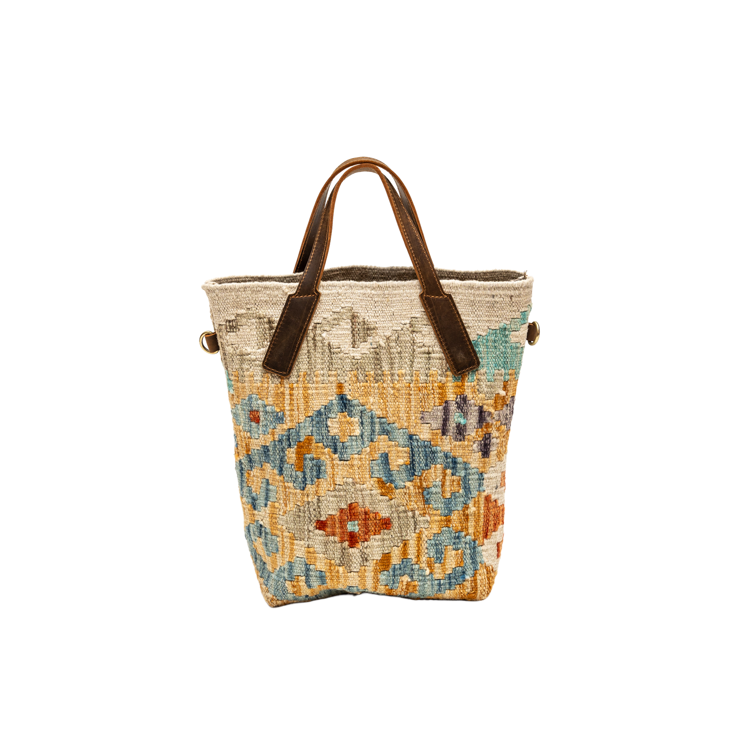 Geometric Totem | Hand-Woven Naturally Dyed Wool Textile Handbag
