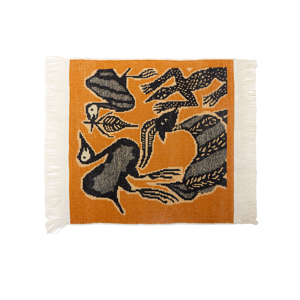 Amber Hunt | Hand-Knotted Ningxia Tan Sheep Wool Rug