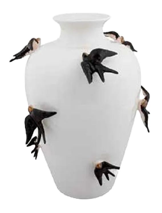 Blue and green
bamboo woven bottle