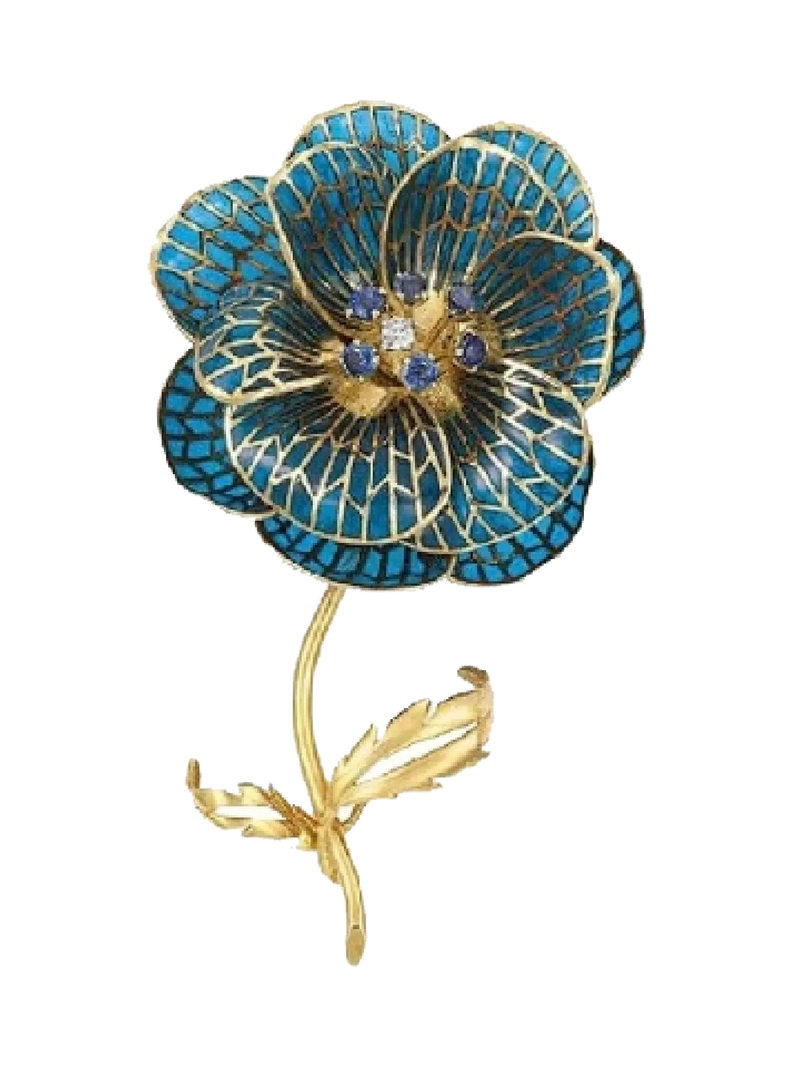 Blue and green
bamboo woven bottle