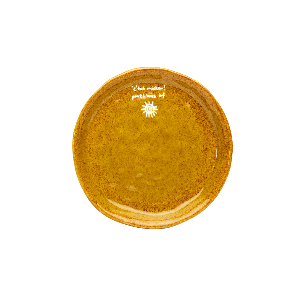 The Sun | Hand-Carved Xixia Heritage Ceramic Saucer