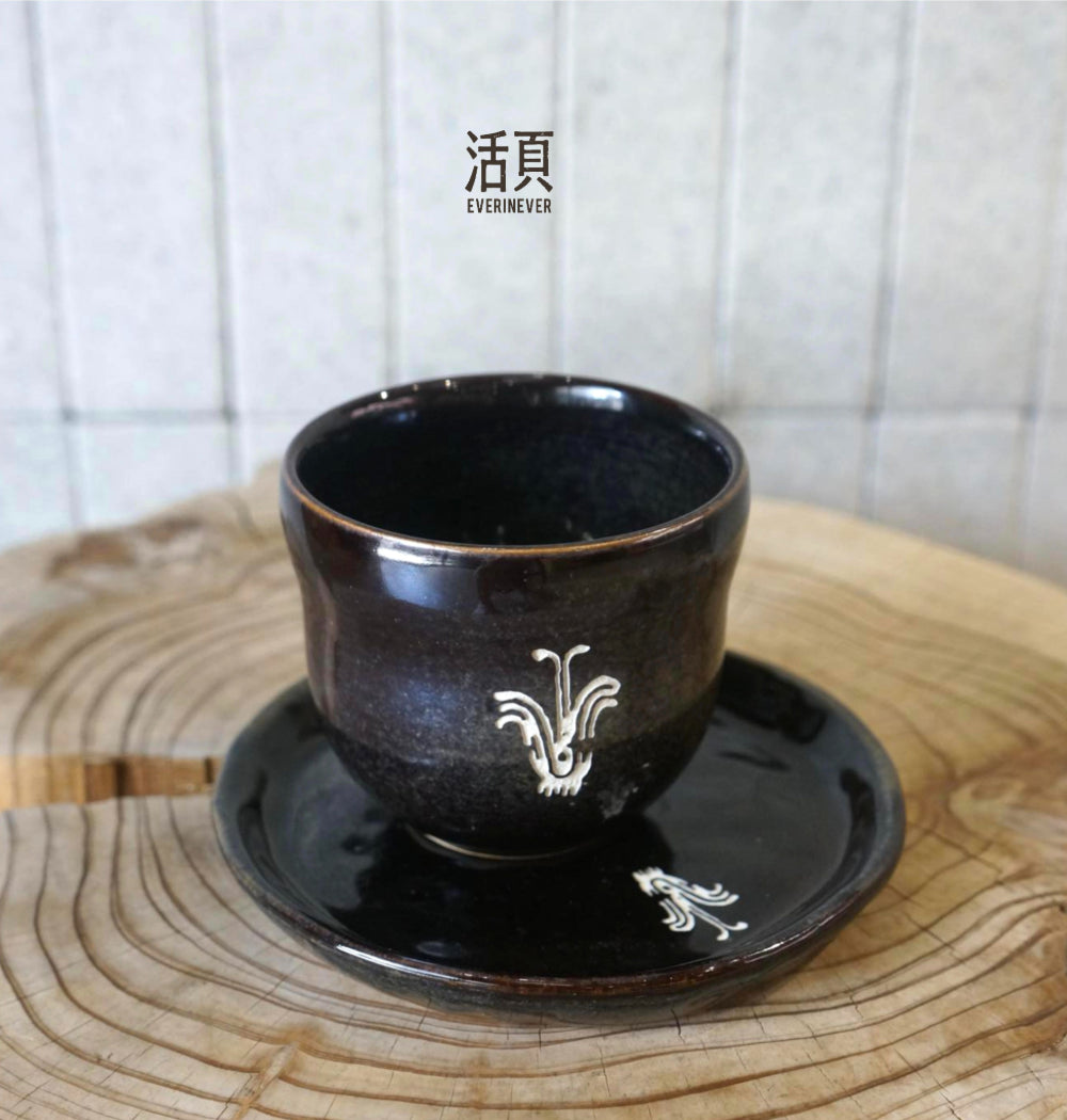 Western Xia Ancient Porcelain Night Desert Daylily Cup Set