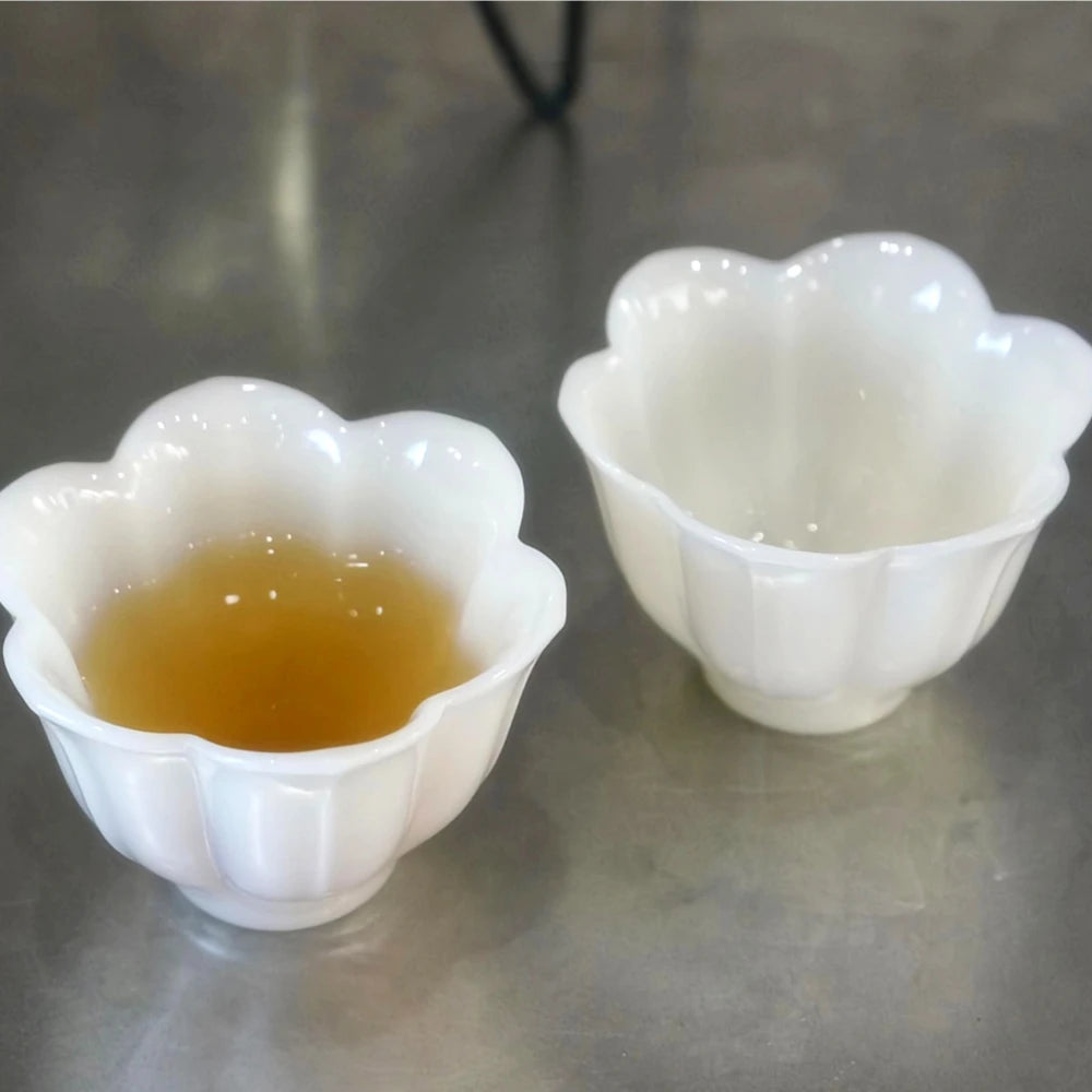 Jade Blossom | Handcrafted Dehua White Porcelain Tea Cup