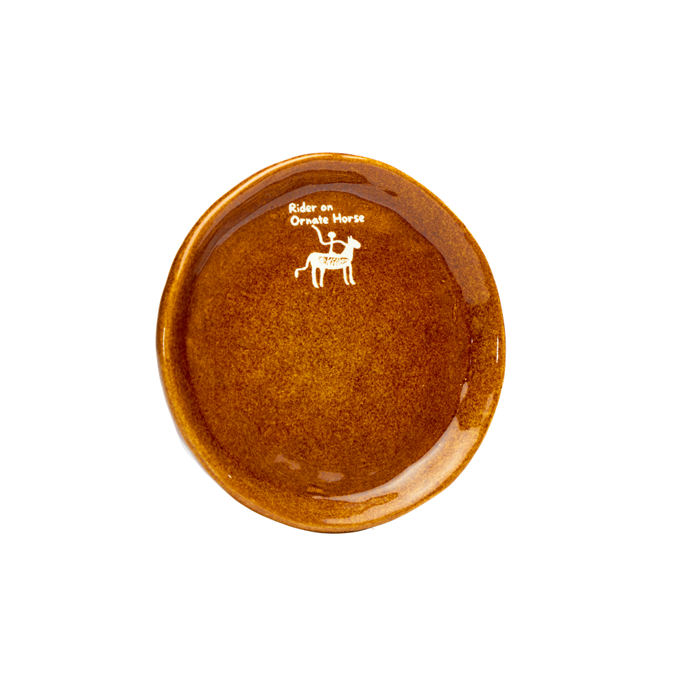 The Rider | Hand-Carved Xixia Heritage Ceramic Saucer