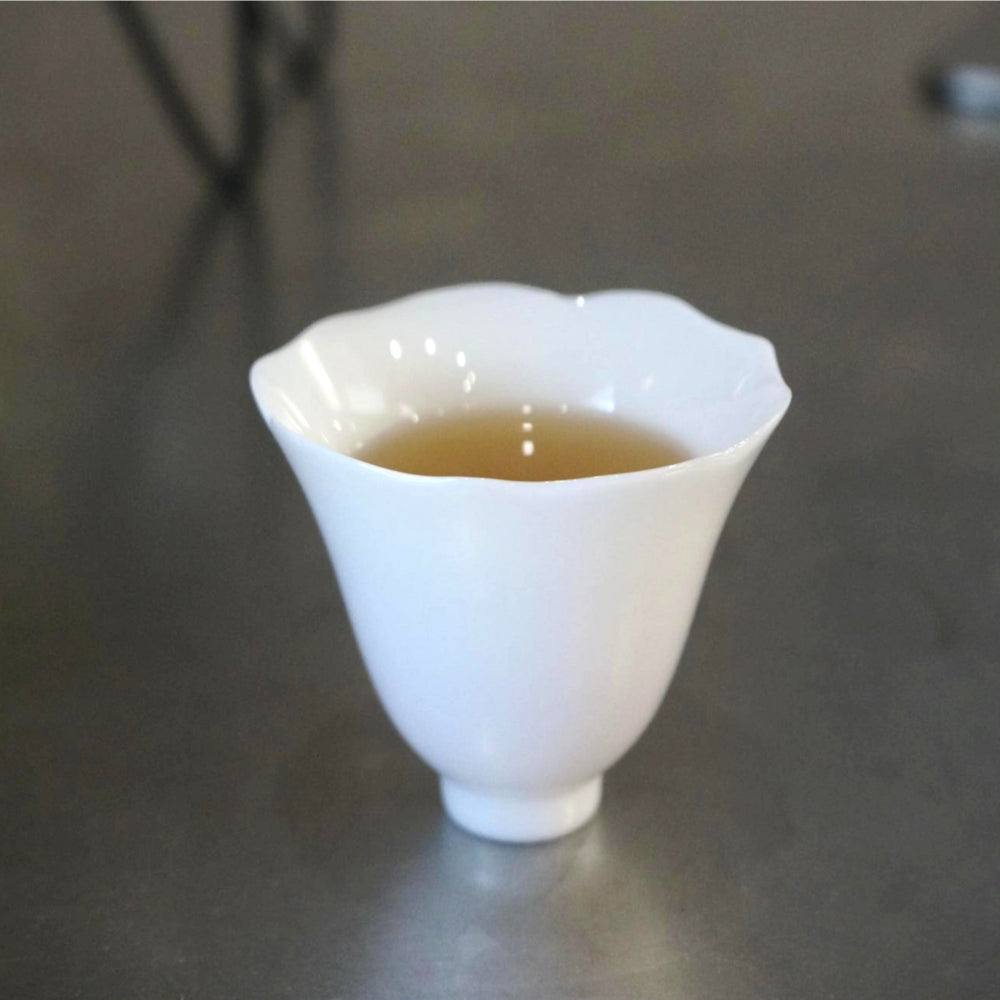 Jade Snow Bell | Handcrafted Blanc de Chine Magnolia Tea Cup