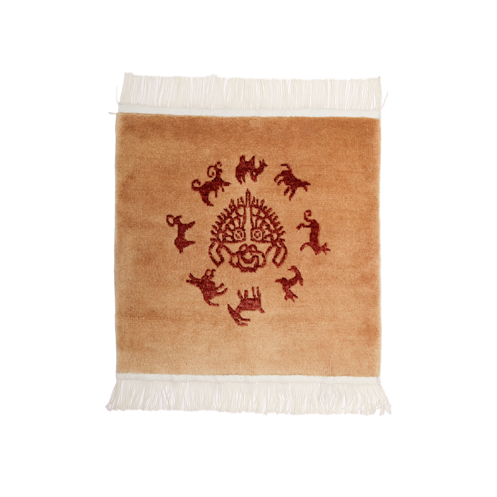 Solar Cycle | Hand-Knotted Ningxia Tan Sheep Wool Rug