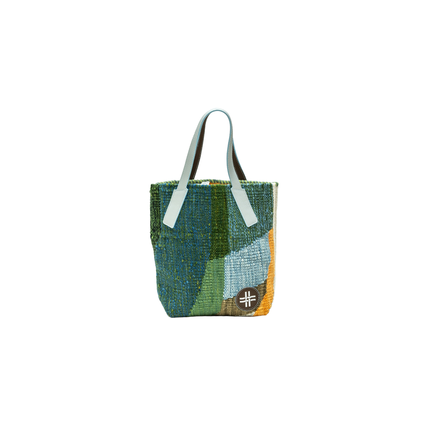 Mediterranean Breeze | Hand-Woven Naturally Dyed Wool Textile Handbag