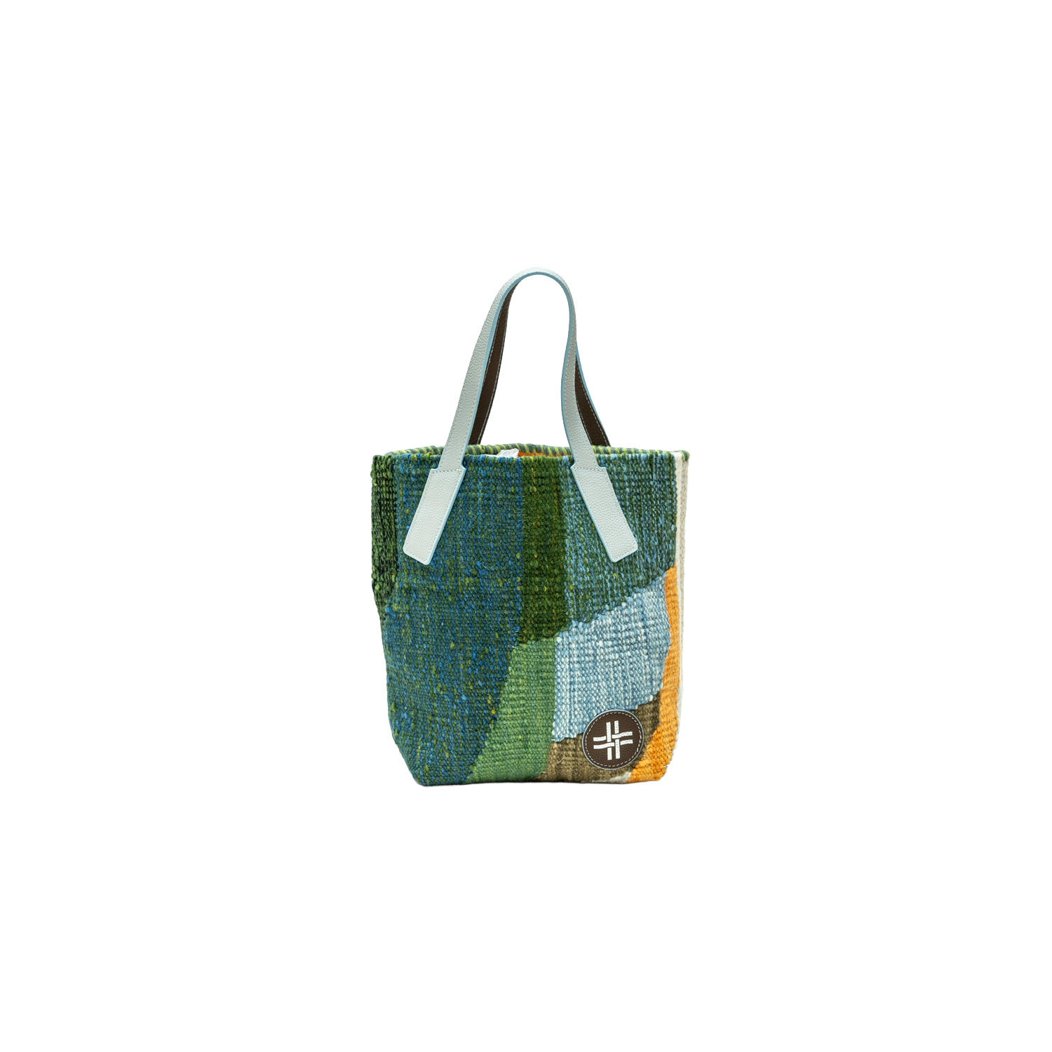 Mediterranean Breeze | Hand-Woven Naturally Dyed Wool Textile Handbag