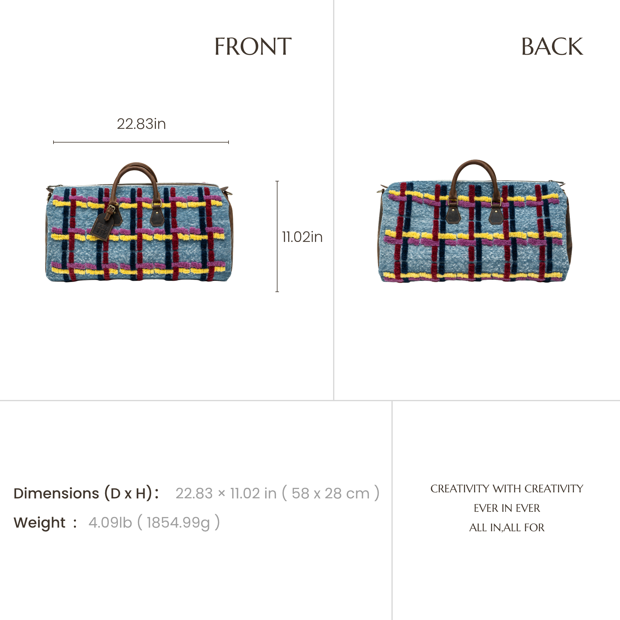 Five Elements | Hand-Woven Naturally Dyed Wool Textile Travel Bag