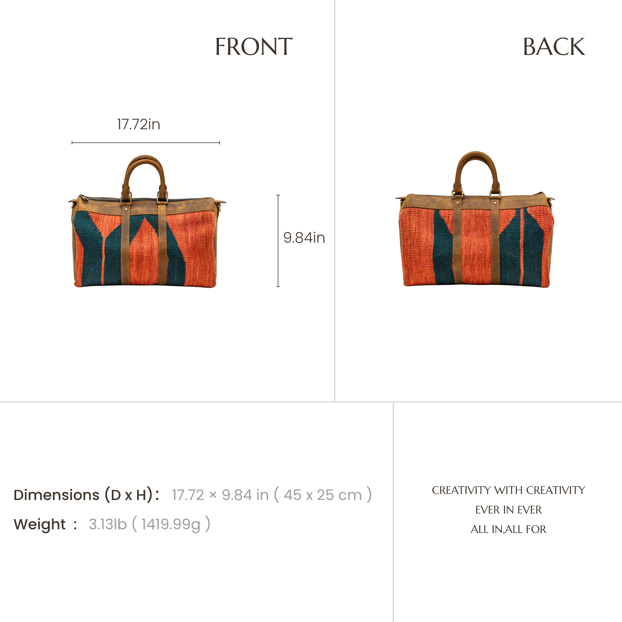 Wilder Wayfarer | Hand-Woven Naturally Dyed Wool Textile Travel Bag