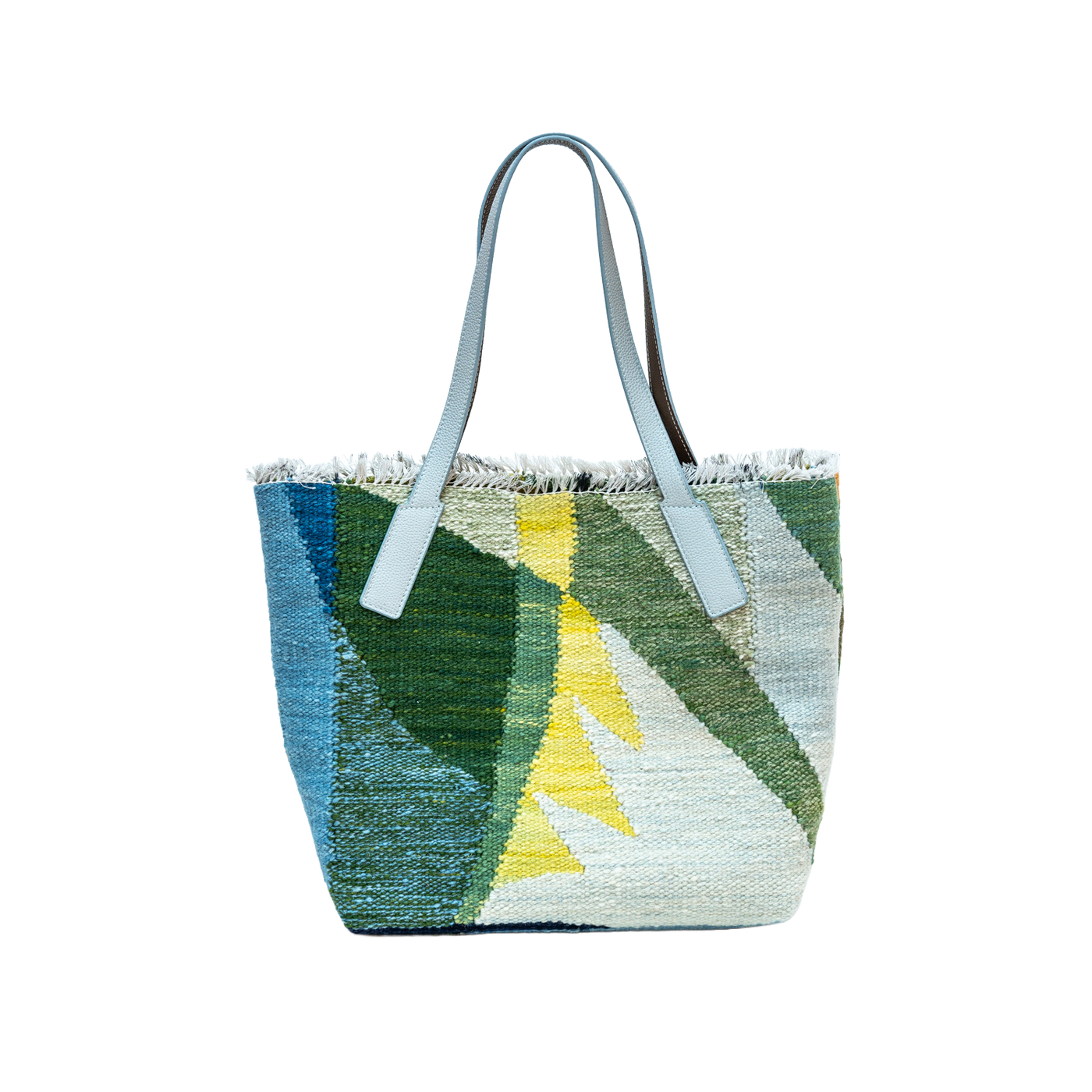 Mediterranean Coast | Hand-Woven Naturally Dyed Wool Textile Tote