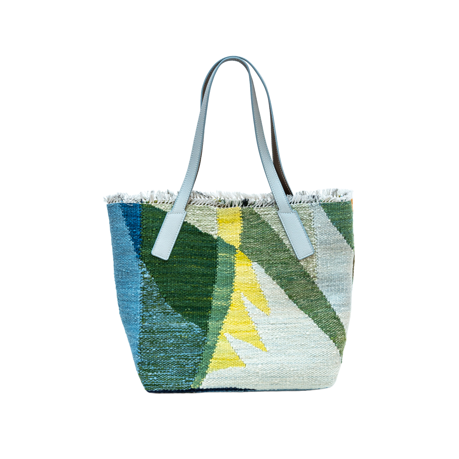 Mediterranean Coast | Hand-Woven Naturally Dyed Wool Textile Tote