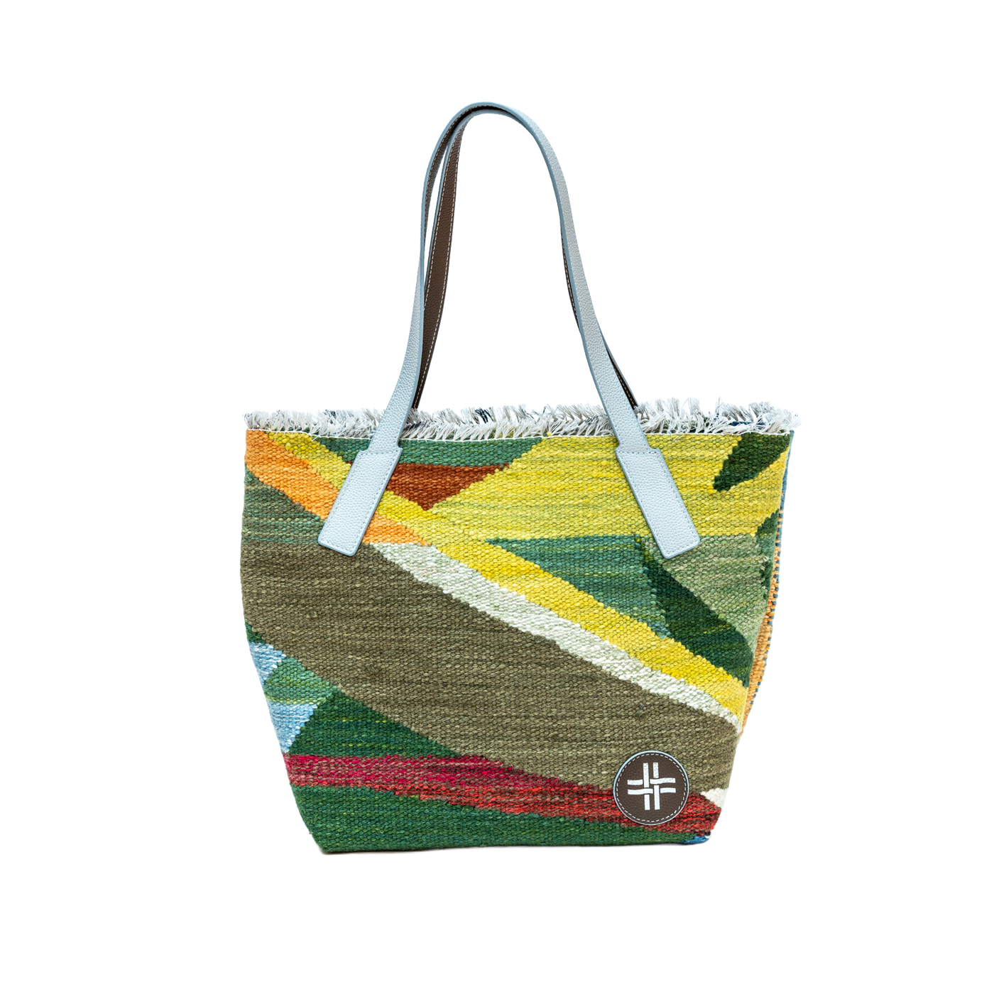 Mediterranean Coast | Hand-Woven Naturally Dyed Wool Textile Tote